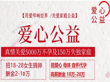 安平捐卵助孕生子 爱心志愿者招募